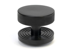 [46756] Black Brompton Centre Door Knob (Beehive) - 46756