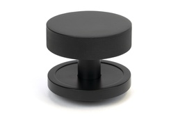 [46758] Matt Black Brompton Centre Door Knob (Plain) - 46758