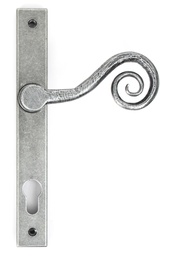 [33038L] Pewter Monkeytail Slimline Lever Espag. Lock Set - LH - 33038L
