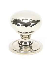 [46022] Polished Nickel Hammered Mushroom Cabinet Knob 32mm - 46022
