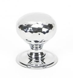 [46023] Polished Chrome Hammered Mushroom Cabinet Knob 32mm - 46023