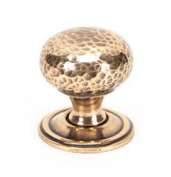 [46025] Polished Bronze Hammered Mushroom Cabinet Knob 32mm - 46025