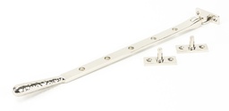 [46152] Polished Nickel 12&quot; Hammered Newbury Stay - 46152