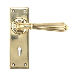 [45310] Aged Brass Hinton Lever Lock Set - 45310