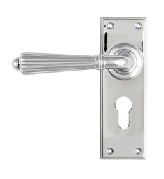 [45319] Polished Chrome Hinton Lever Euro Lock Set - 45319