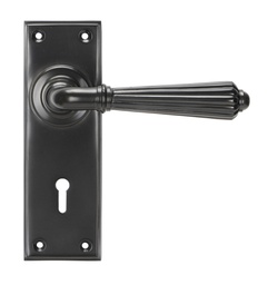 [45328] Aged Bronze Hinton Lever Lock Set - 45328
