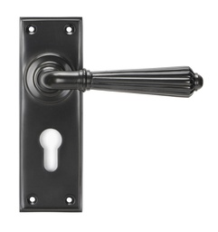 [45331] Aged Bronze Hinton Lever Euro Lock Set - 45331