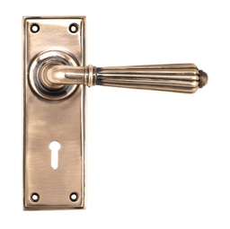 [45334] Polished Bronze Hinton Lever Lock Set - 45334