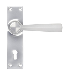 [91967] Satin Chrome Straight Lever Lock Set - 91967