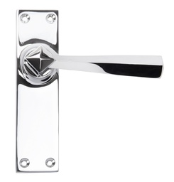 [91969] Polished Chrome Straight Lever Latch Set - 91969