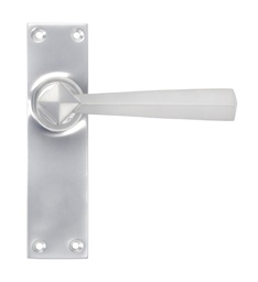 [91970] Satin Chrome Straight Lever Latch Set - 91970