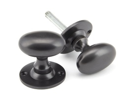 [91976] Aged Bronze Oval Mortice/Rim Knob Set - 91976