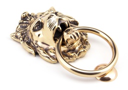 [91999] Polished Bronze Lion Head Door Knocker - 91999