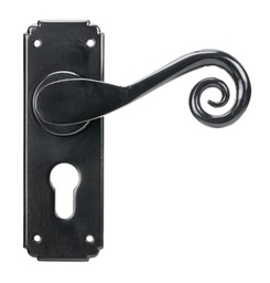 [45591] Black Monkeytail Lever Euro Lock Set - 45591