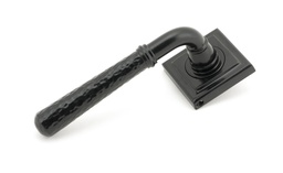 [45650] Black Hammered Newbury Lever on Rose Set (Square) - 45650
