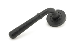[45651] Matt Black Hammered Newbury Lever on Rose Set (Plain) - 45651