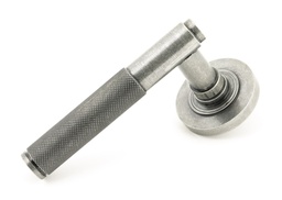 [45679] Pewter Brompton Lever on Rose Set (Plain) - 45679
