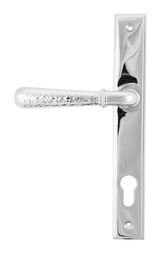 [45772] Polished Chrome Hammered Newbury Slimline Espag. Lock Set - 45772