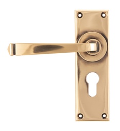 [45790] Polished Bronze Avon Lever Euro Lock Set - 45790
