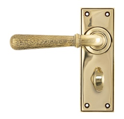 [46211] Aged Brass Hammered Newbury Lever Bathroom Set - 46211