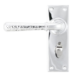 [46215] Polished Chrome Hammered Newbury Lever Bathroom Set - 46215