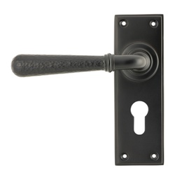[46224] Aged Bronze Hammered Newbury Lever Euro Lock Set - 46224